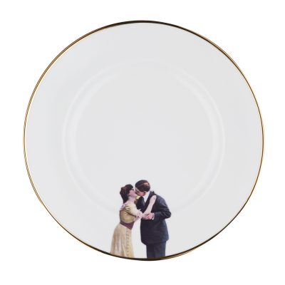 Kissing Couple Dinner Plate Sample