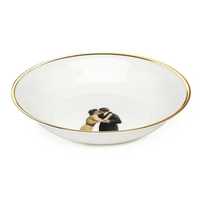 Kissing Couple Bone China 18cm Bowl Sample