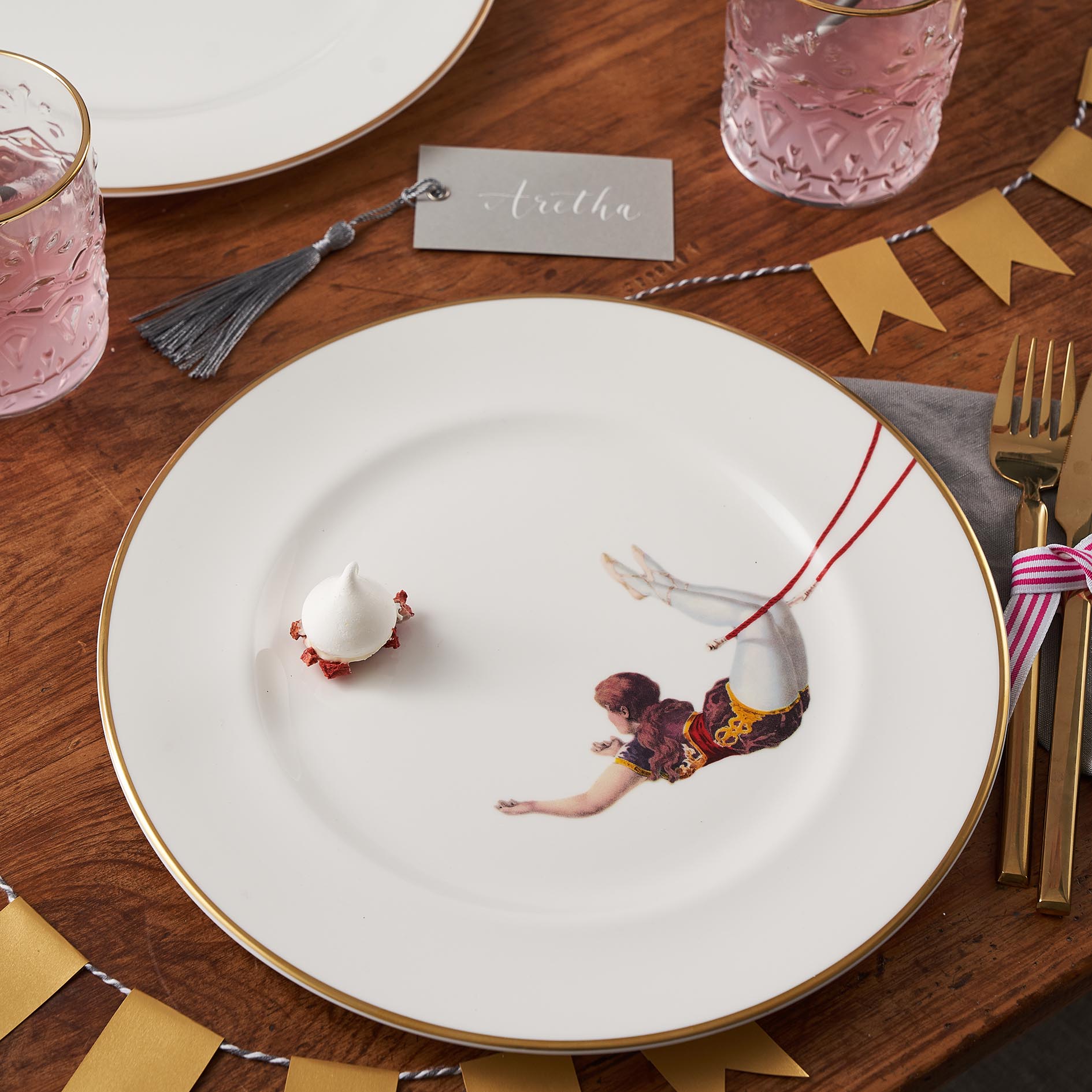 Trapeze Girl Bone China Plate - Image 4
