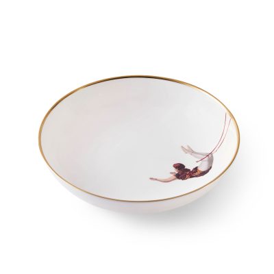Trapeze Girl Bone China Medium Pasta / Salad Bowl 20cm