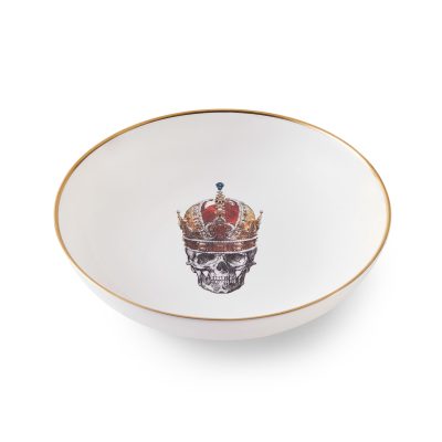 Skull in Red Crown Pasta Bowl Sample