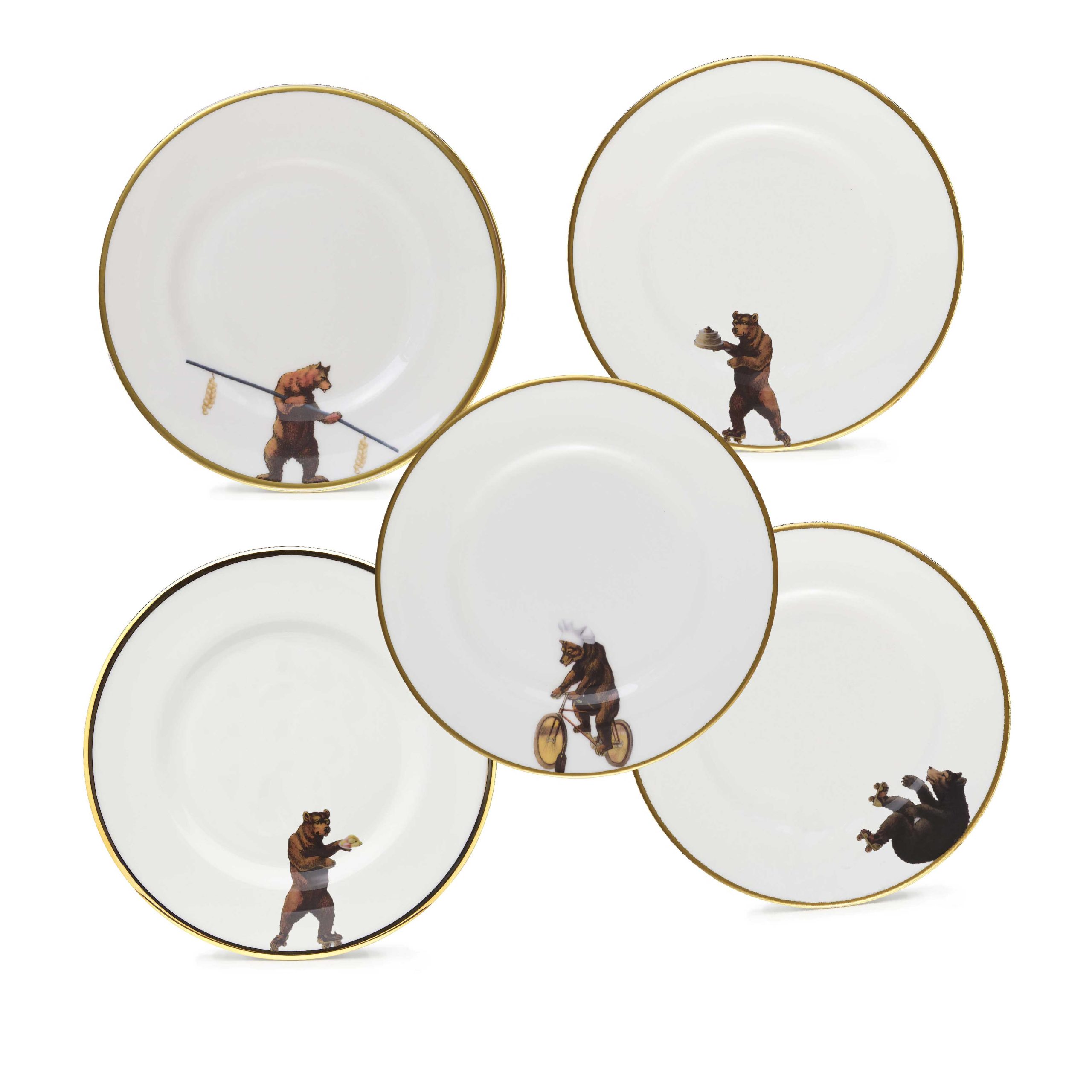 The Bears Set of 5 Side Plates Samples