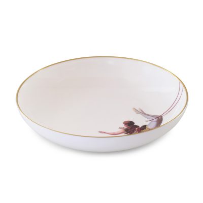 Trapeze Girl Bone China Large Pasta / Serving Bowl 24cm