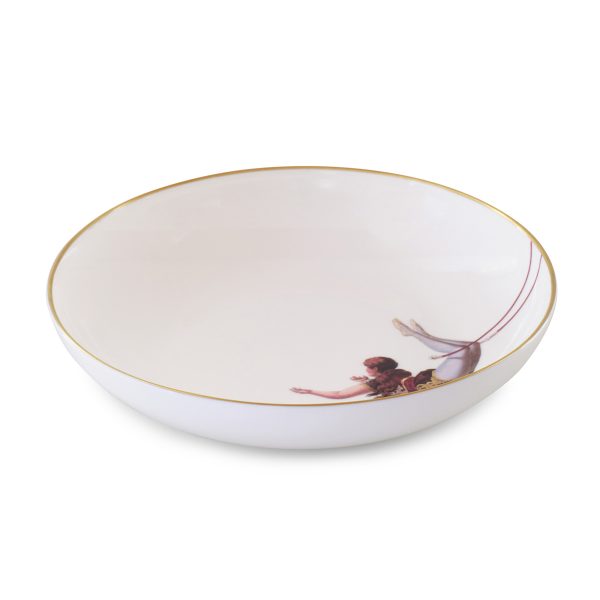 Trapeze Girl Bone China Large Pasta / Serving Bowl 24cm