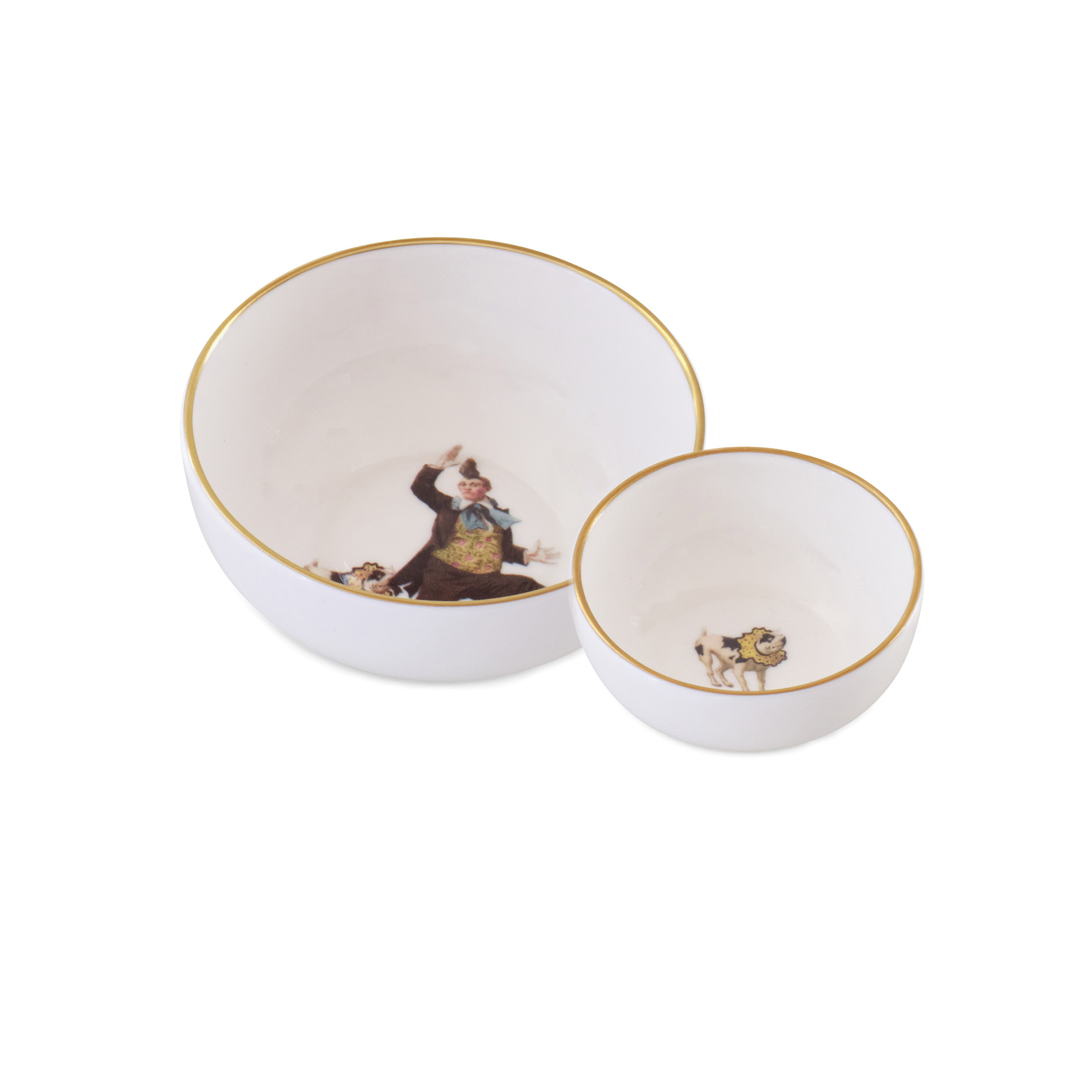 Alphonso Bone China Set of Two Sizes Nut / Dip Bowls